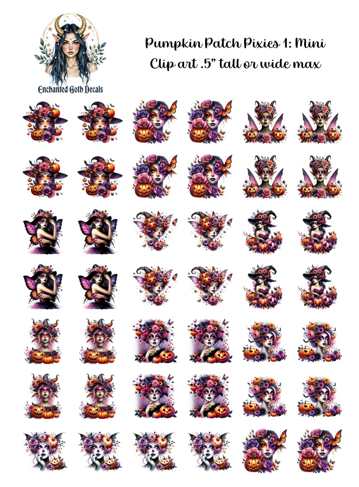 Pumpkin Patch Pixies 1 - Clipart Mini