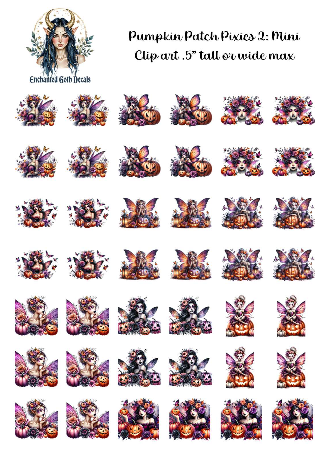 Pumpkin Patch Pixies 2 - Clipart Mini