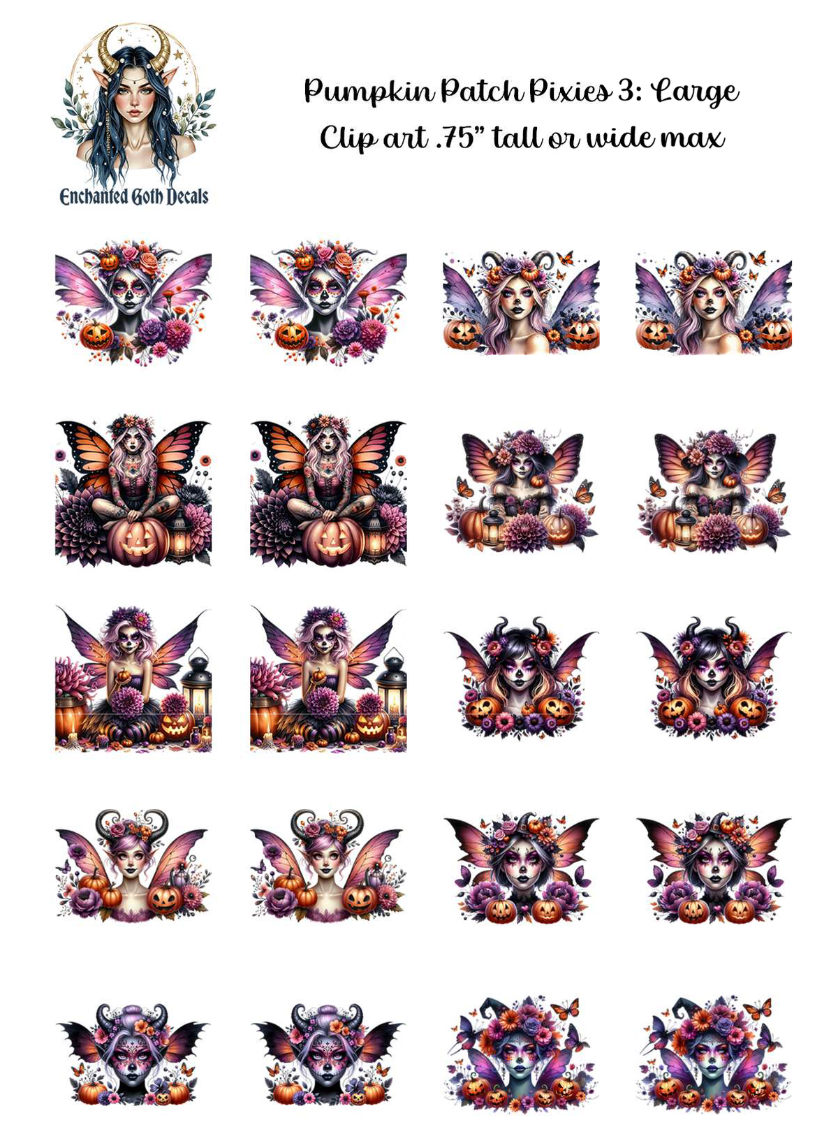 Pumpkin Patch Pixies 3 - Clipart