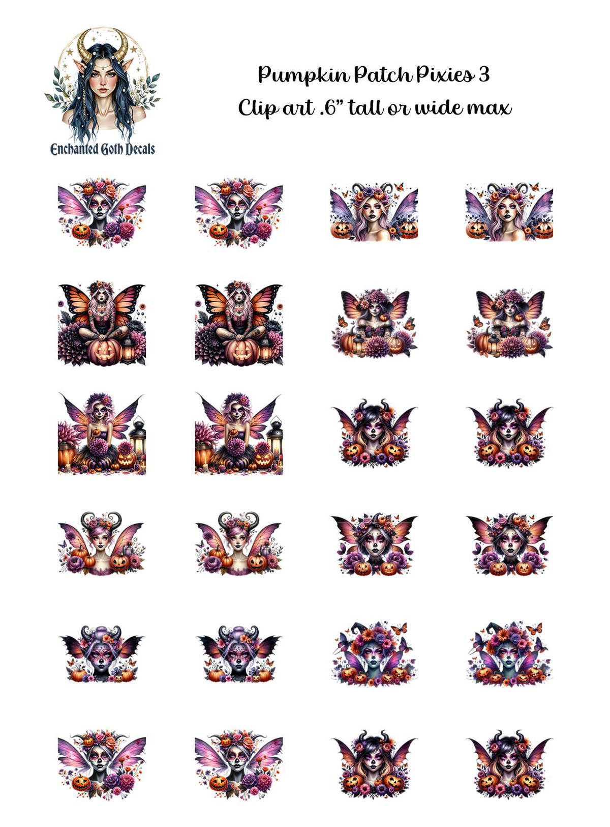 Pumpkin Patch Pixies 3 - Clipart
