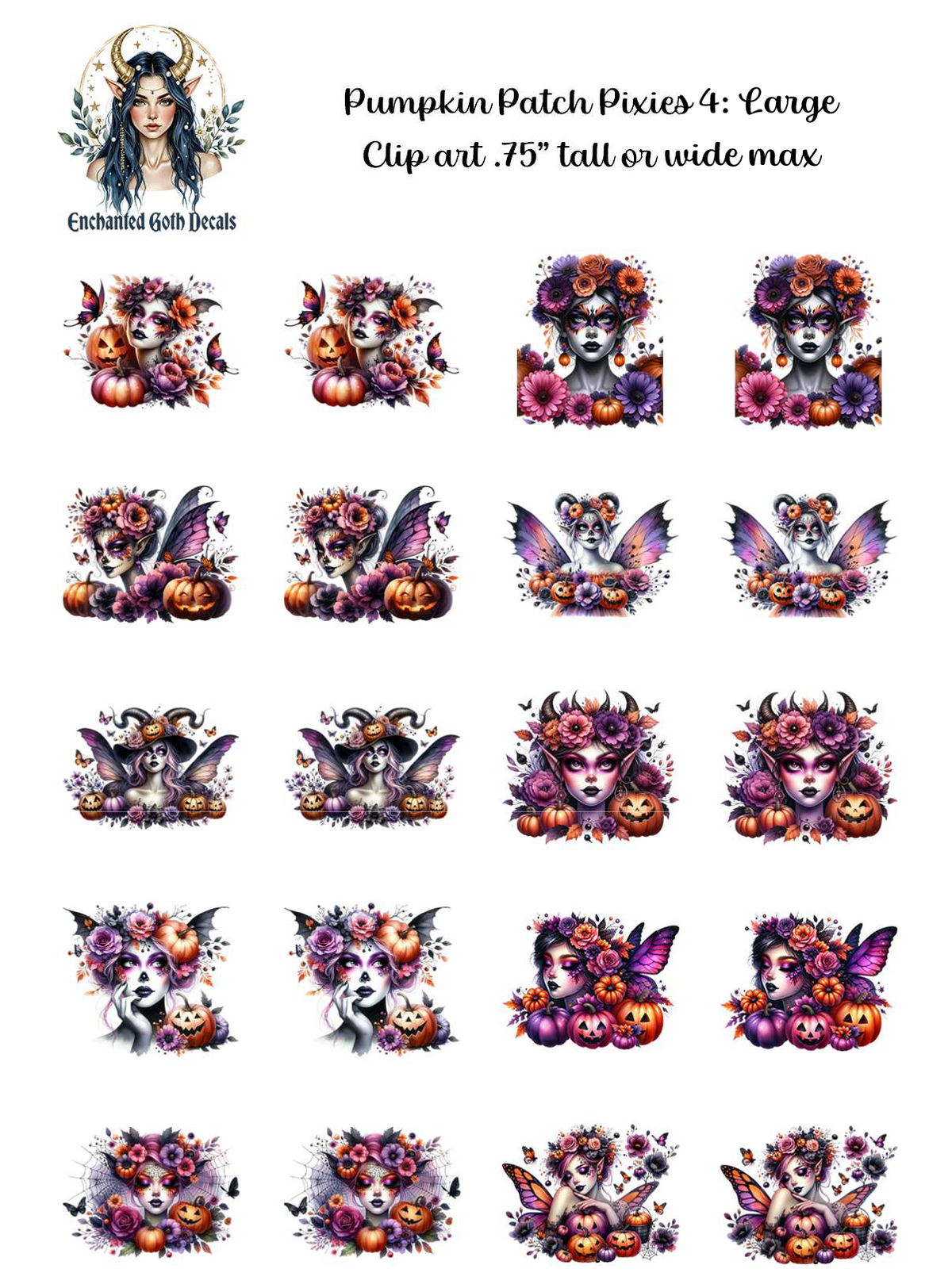 Pumpkin Patch Pixies 4 - Clipart