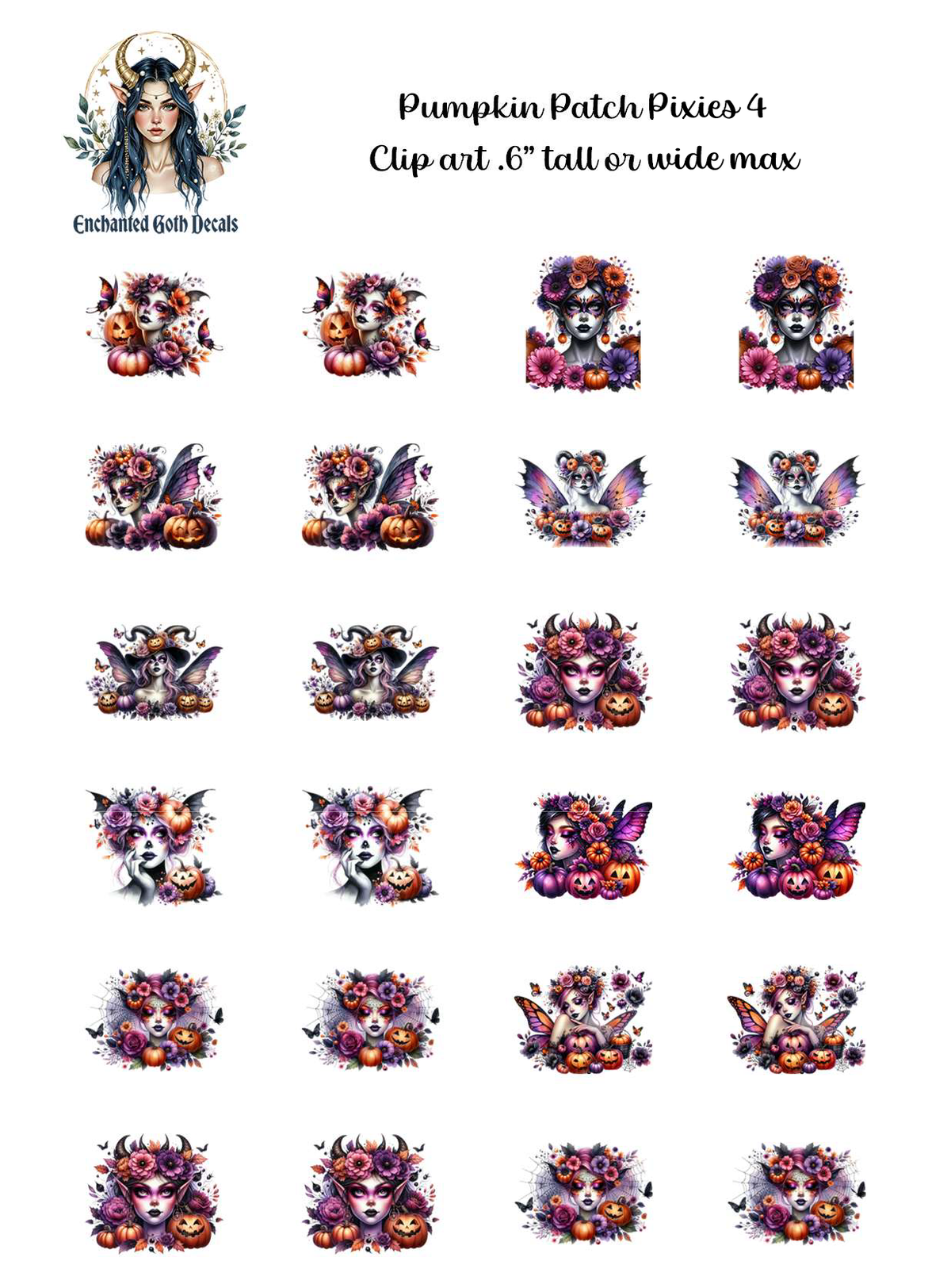 Pumpkin Patch Pixies 4 - Clipart