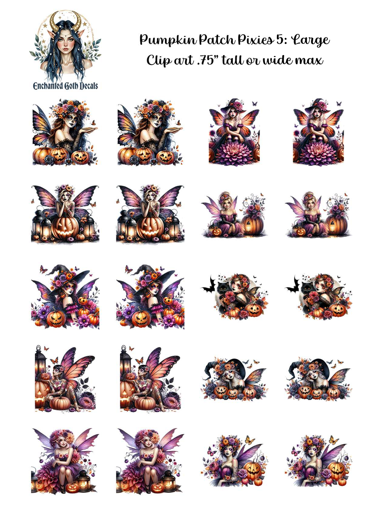 Pumpkin Patch Pixies 5 - Clipart