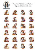 Pumpkin Patch Ponies 1 - Clipart