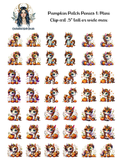 Pumpkin Patch Ponies 1 - Clipart Mini