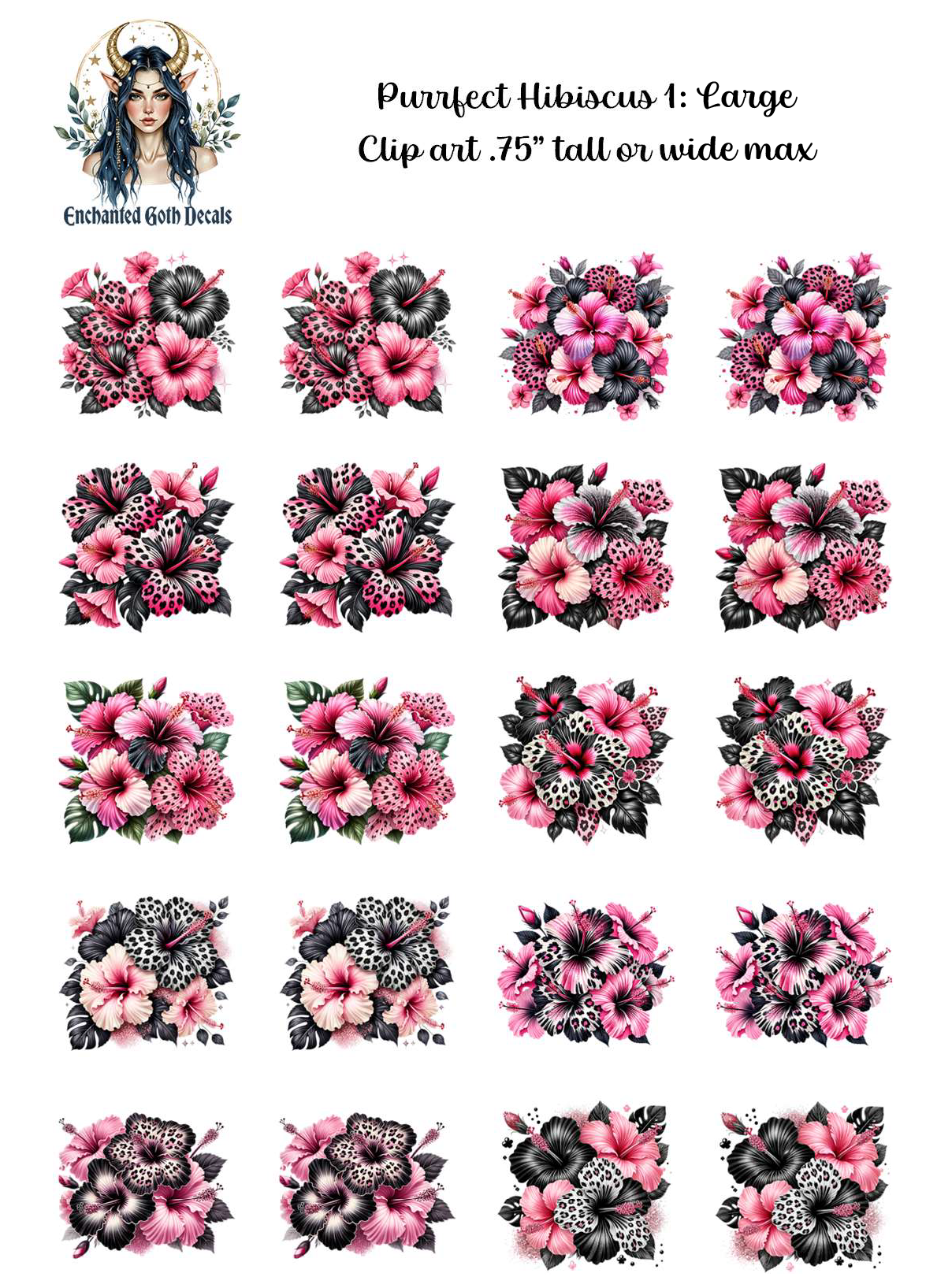 Purrfect Hibiscus 1 - Clipart