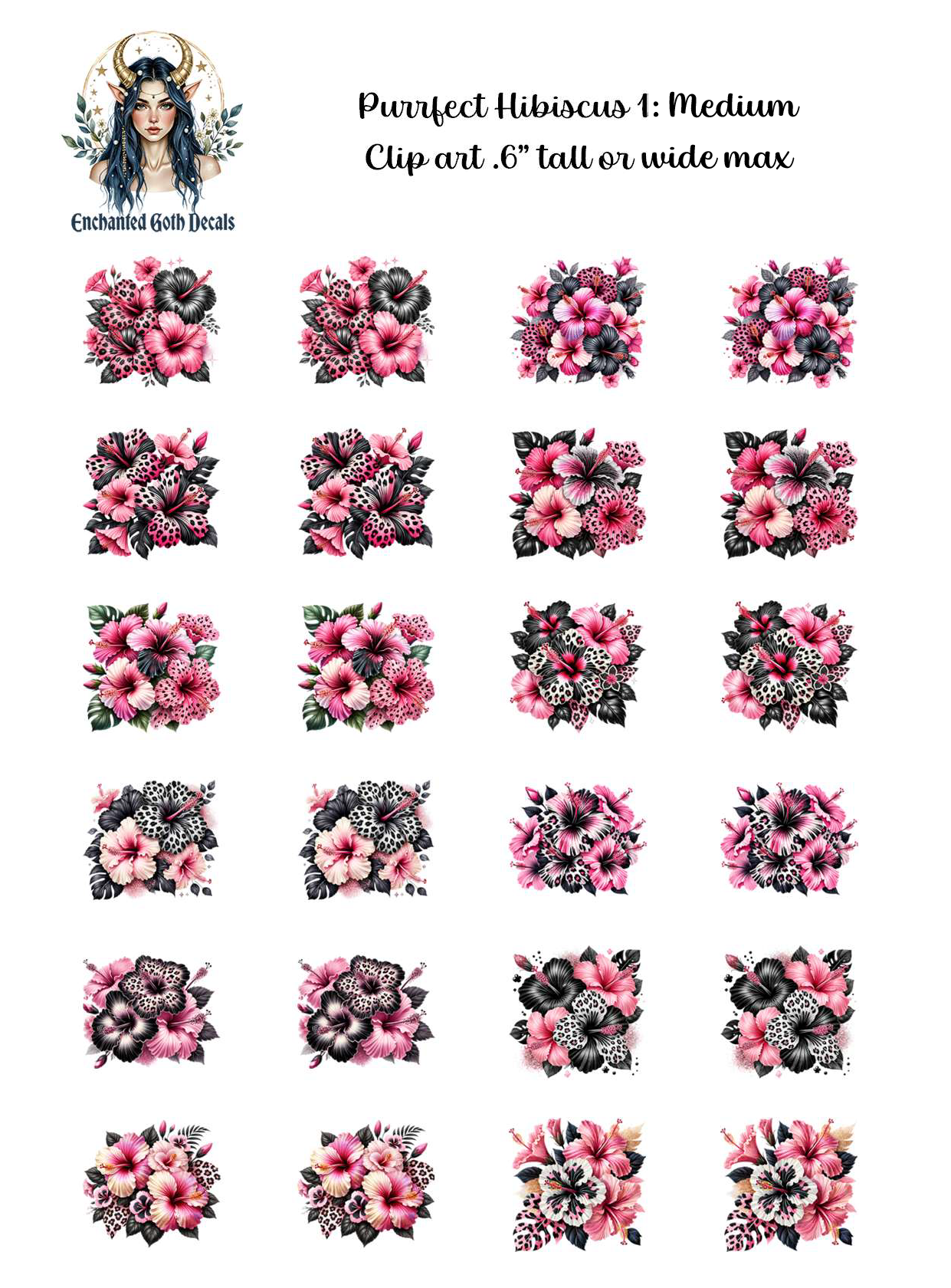 Purrfect Hibiscus 1 - Clipart