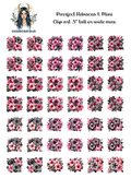 Purrfect Hibiscus 1 - Clipart Mini