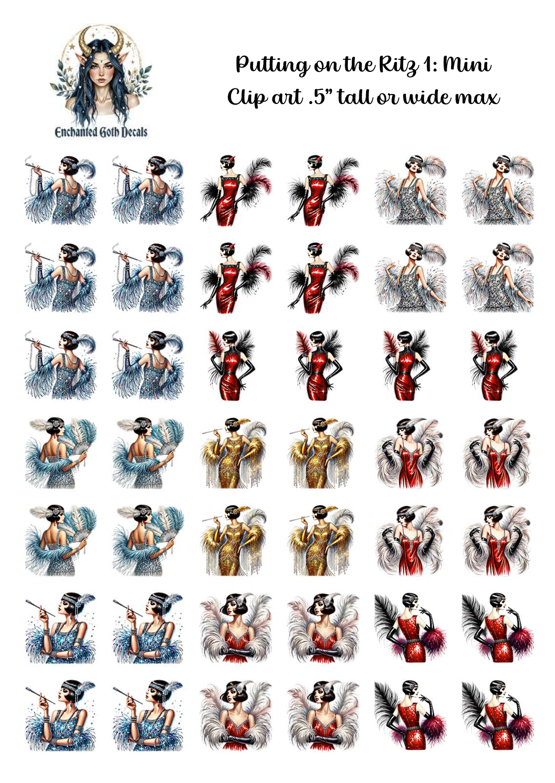 Putting on the Ritz 1 - Clipart Mini