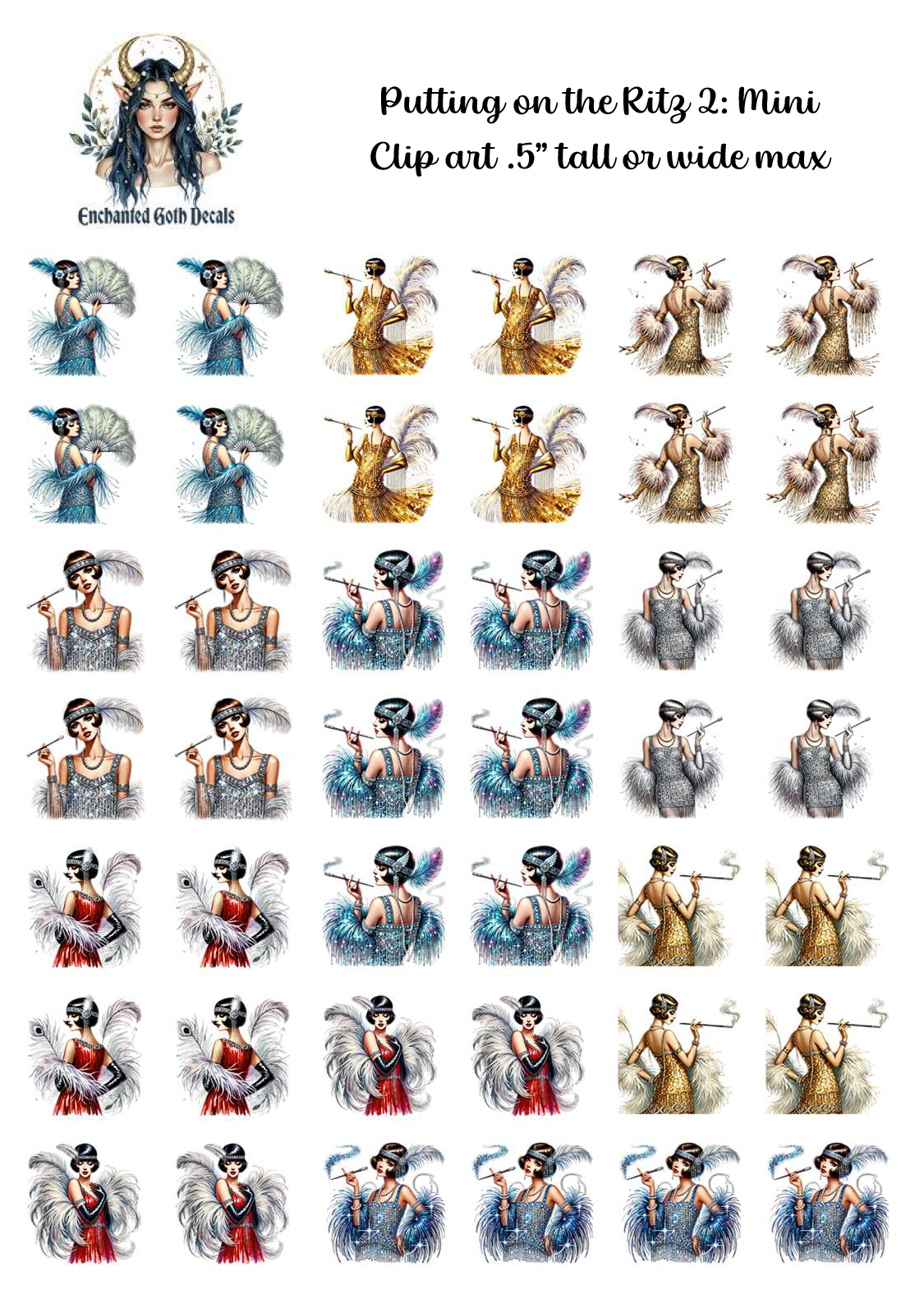 Putting on the Ritz 2 - Clipart Mini