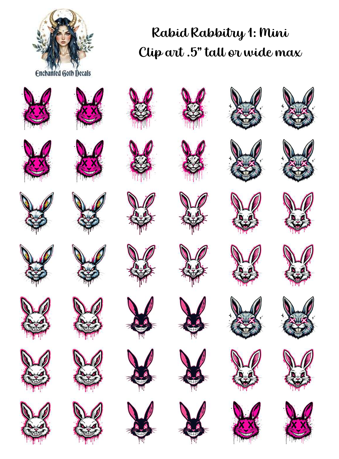 Rabid Rabbitry 1 - Clipart Mini