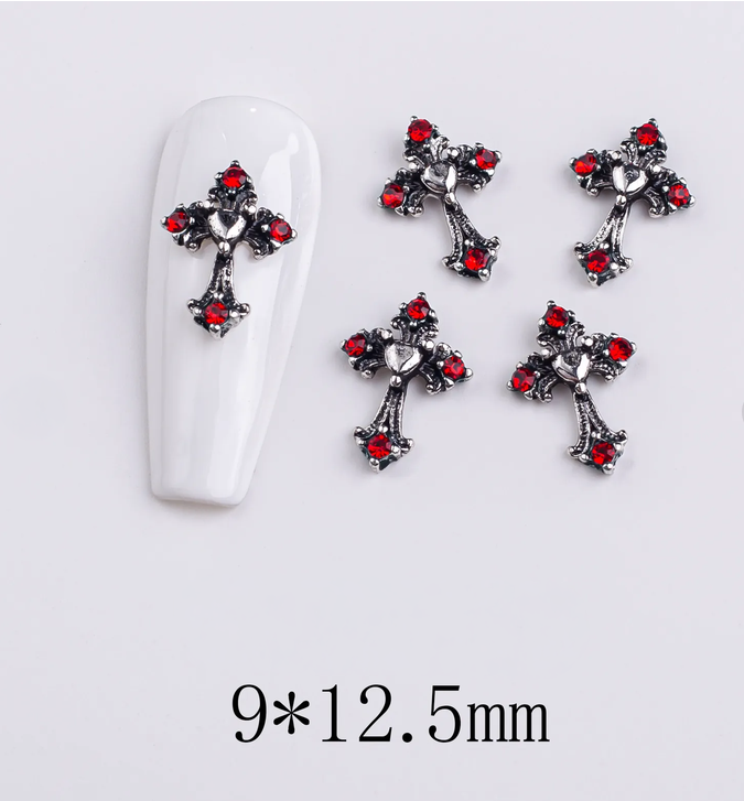 Gothic Cross Nail Charms