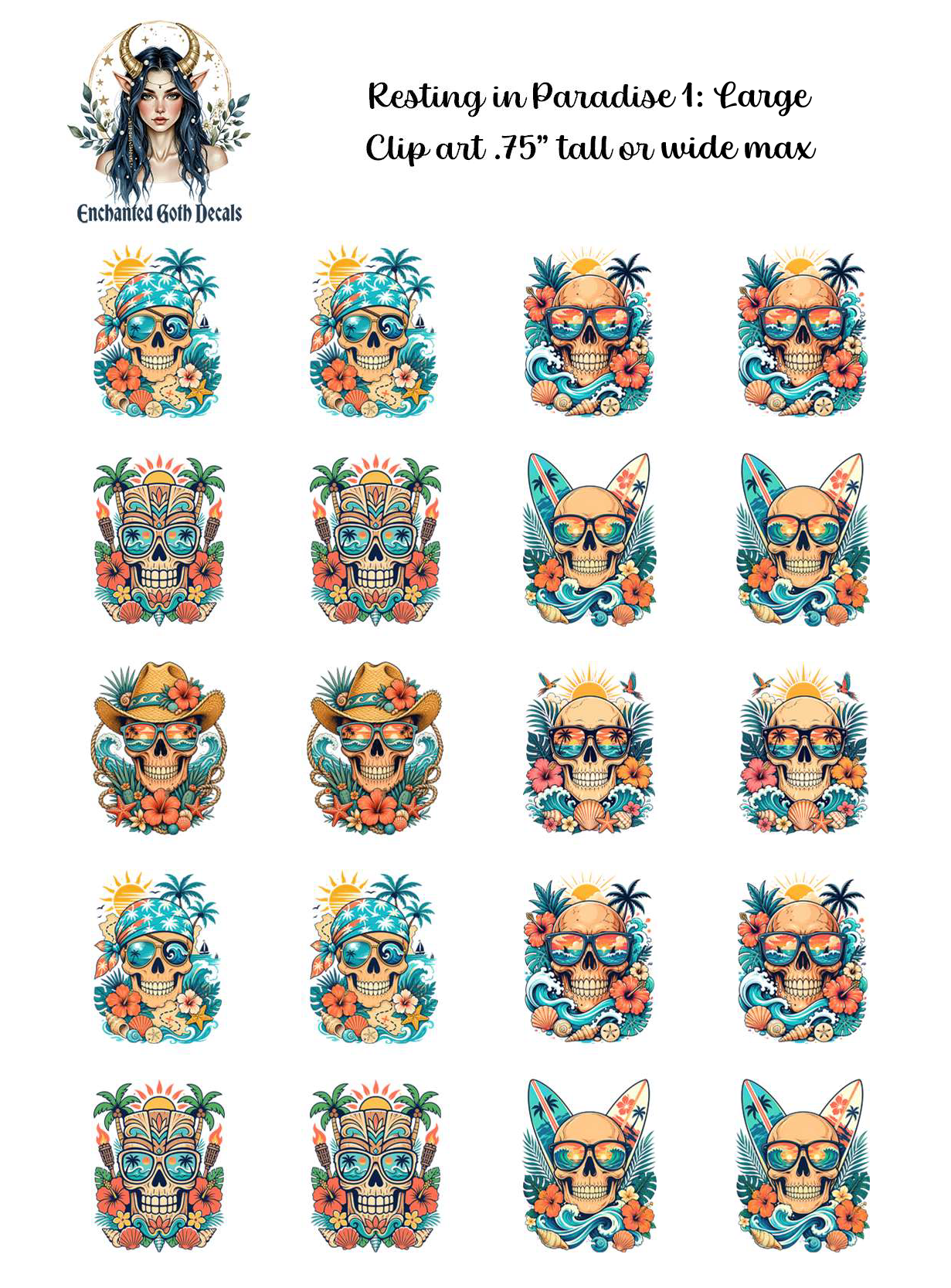 Resting in Paradise 1 - Clipart