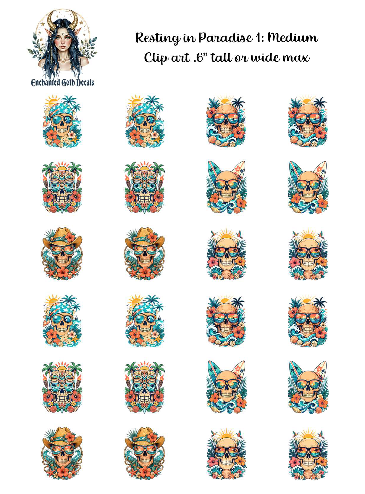 Resting in Paradise 1 - Clipart