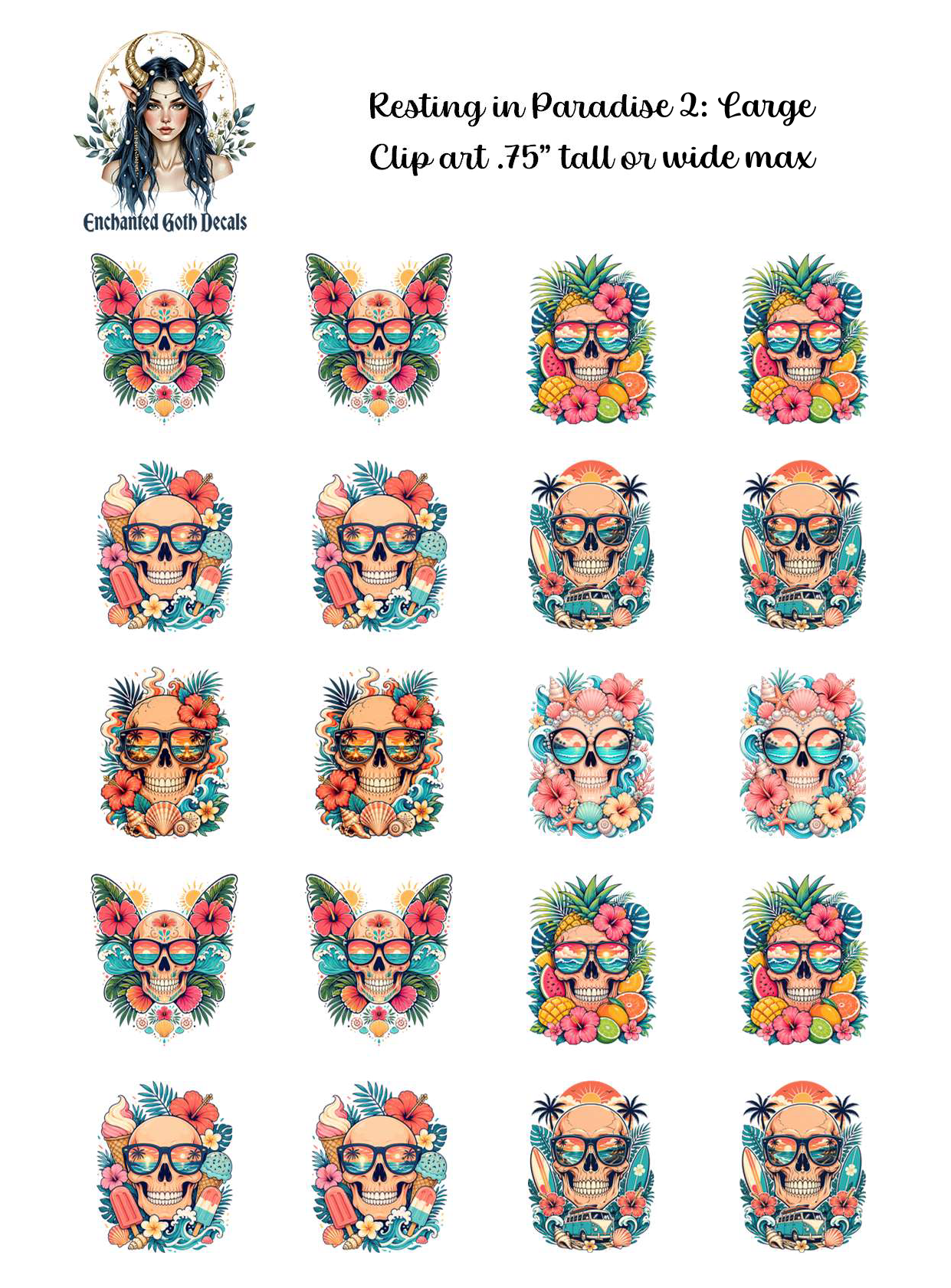 Resting in Paradise 2 - Clipart