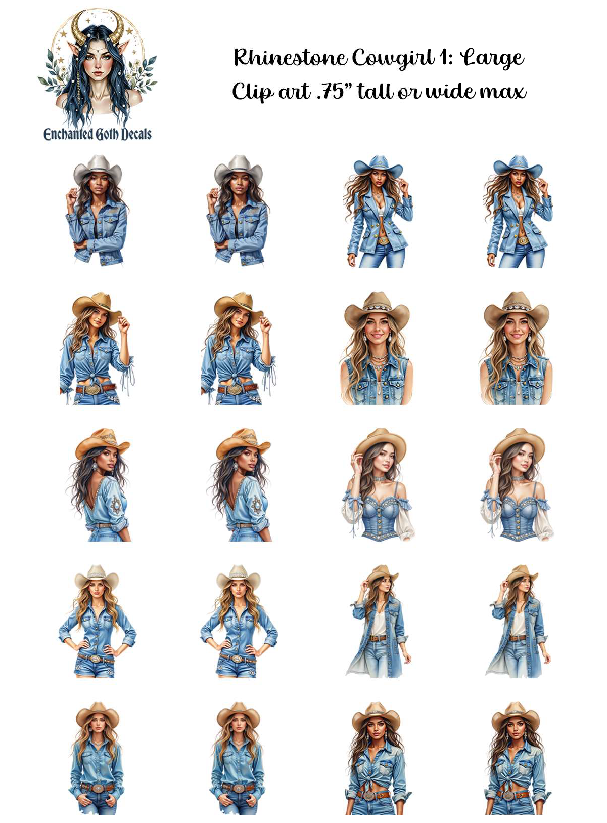 Rhinestone Cowgirl 1 - Clipart