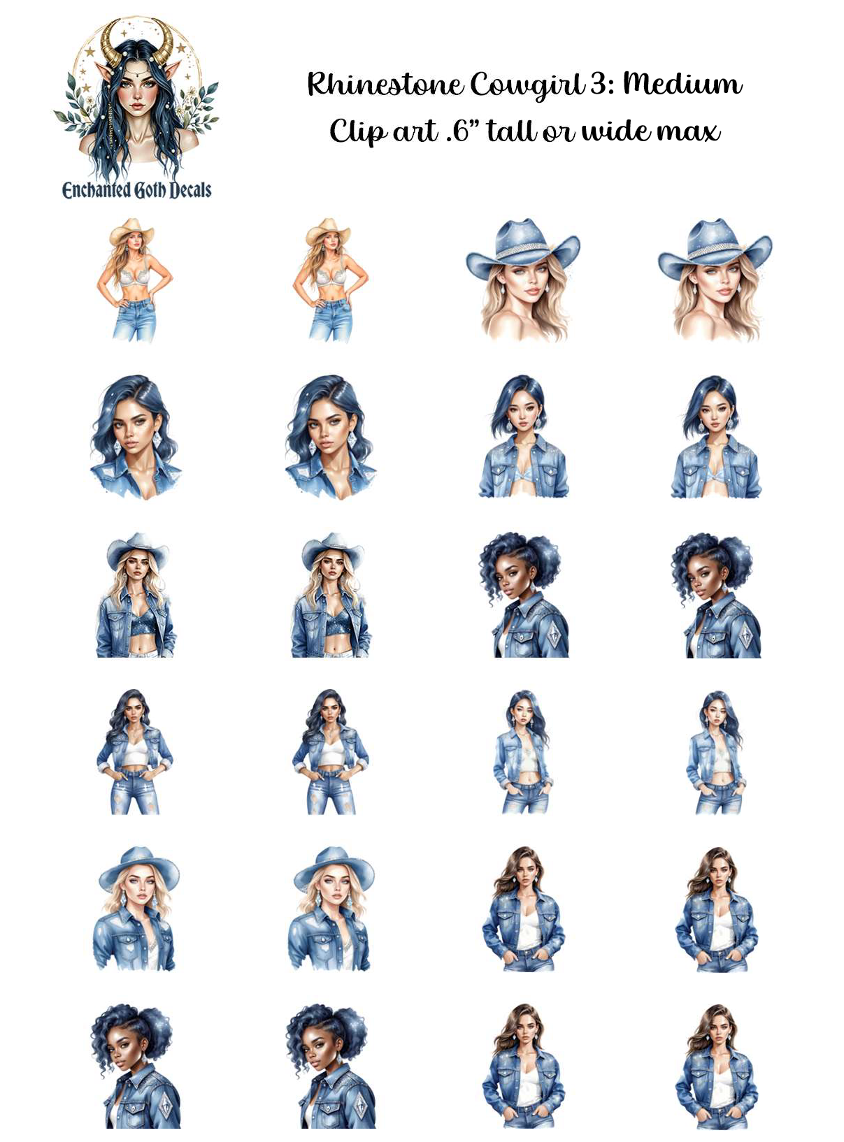 Rhinestone Cowgirl 3 - Clipart
