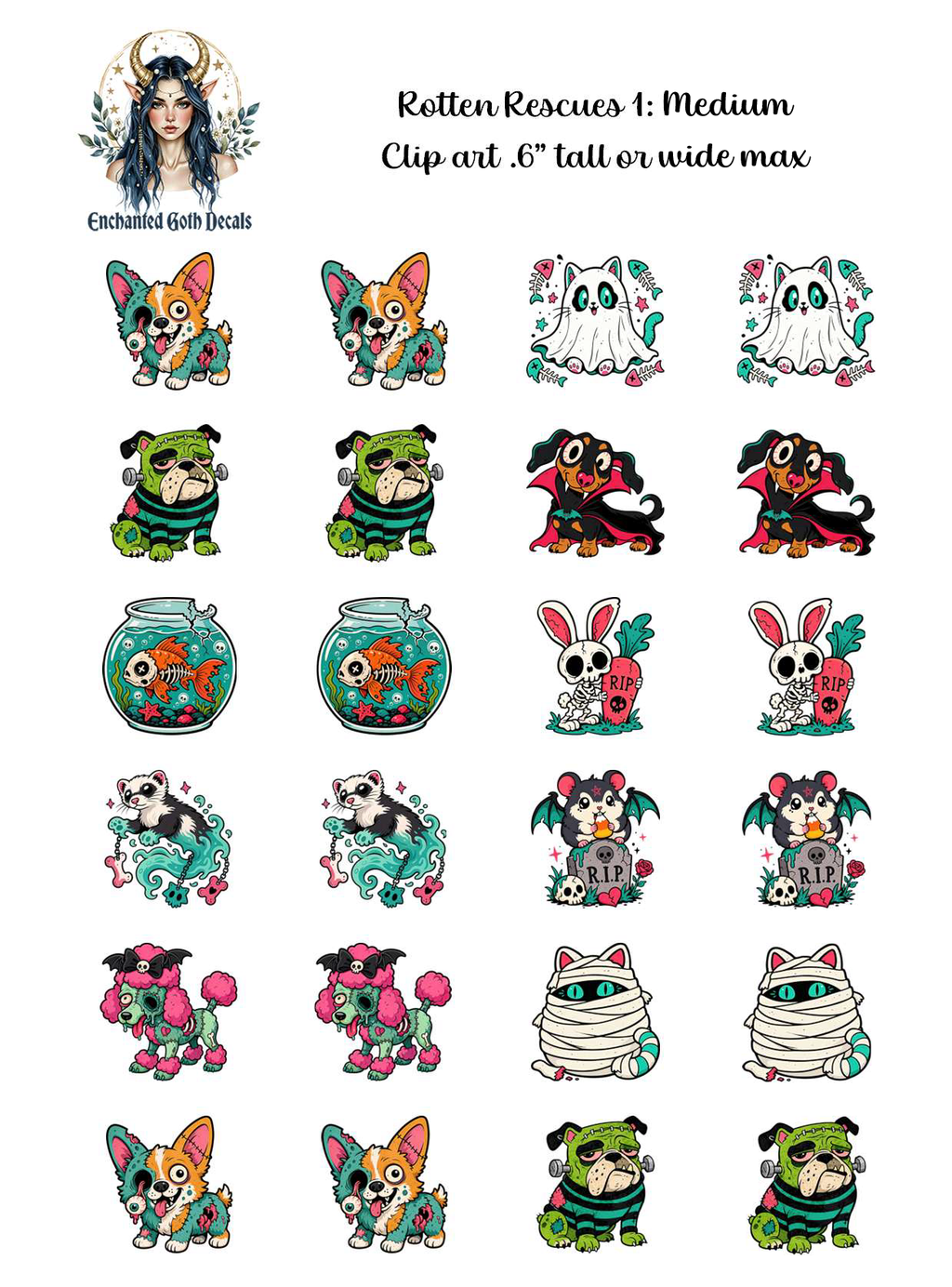 Crypt Kit Halloween Box - Clipart Decals Only Bundle