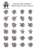 Rustic Red, White, and Bloom 1 - Clipart