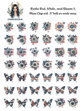 Rustic Red, White, and Bloom 1 - Clipart Mini