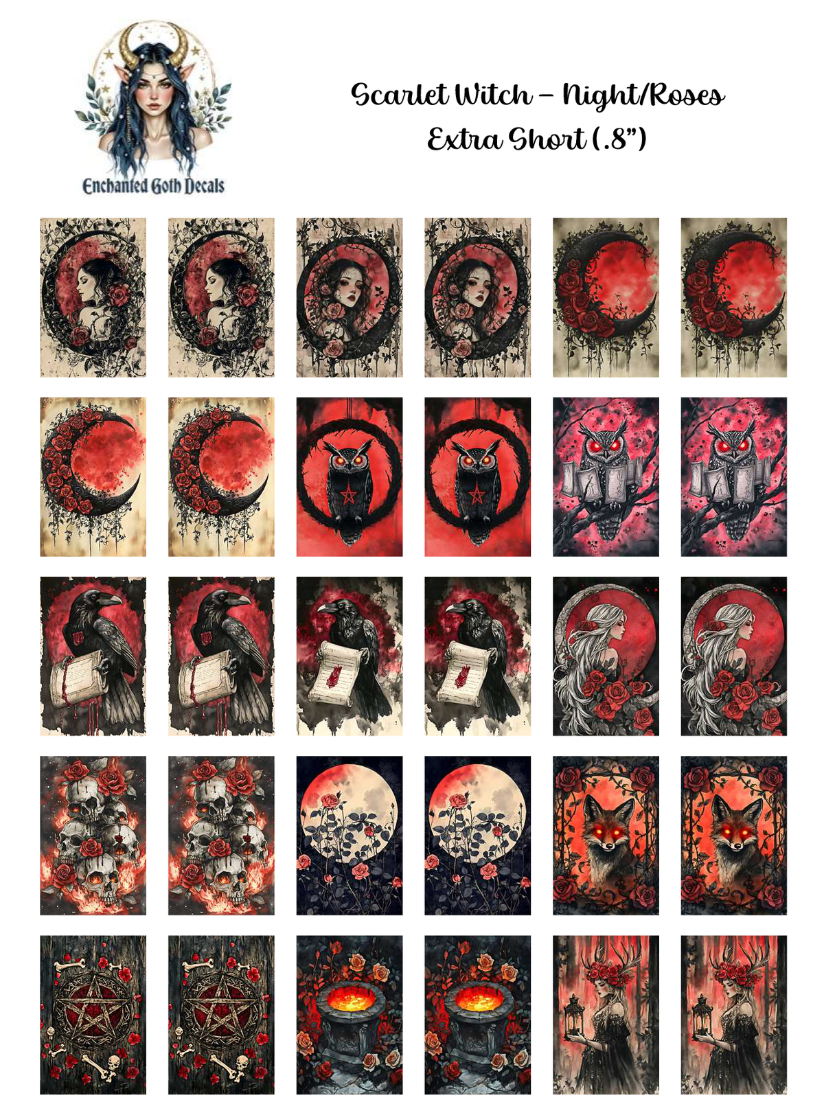 Scarlet Witch - Night/Roses - Extra Short
