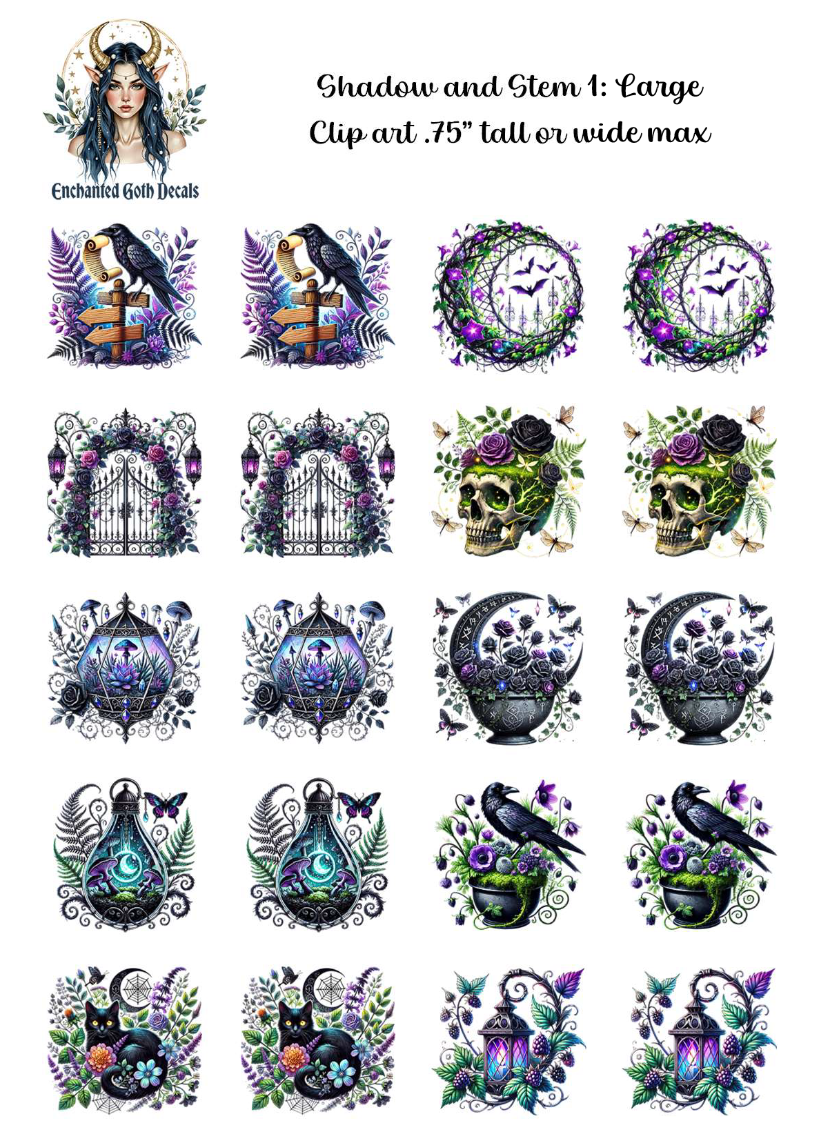 Shadow and Stem 1 - Clipart