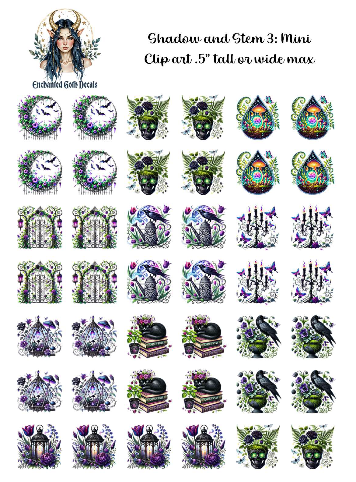Shadow and Stem 3 - Clipart Mini