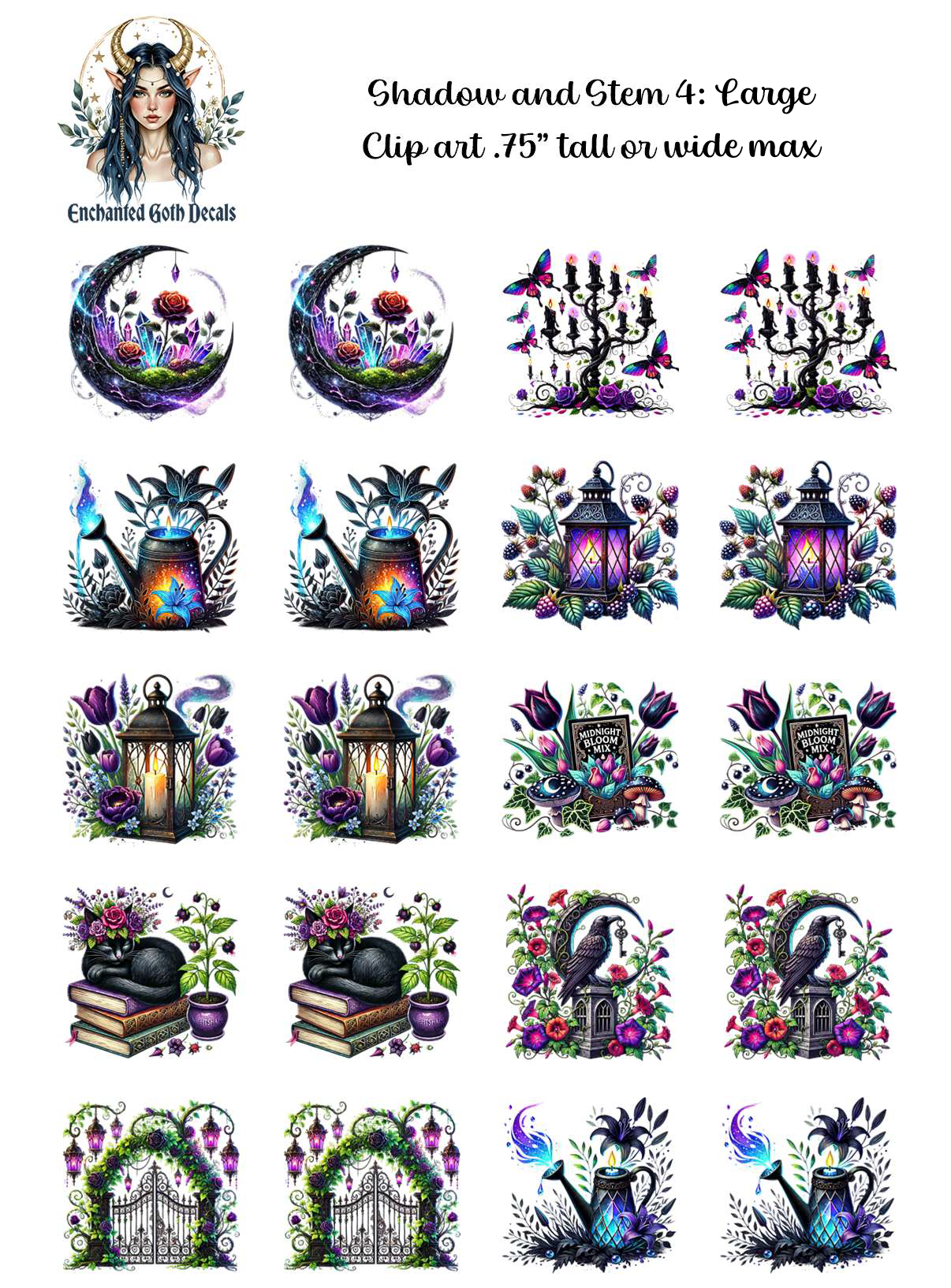 Shadow and Stem 4 - Clipart