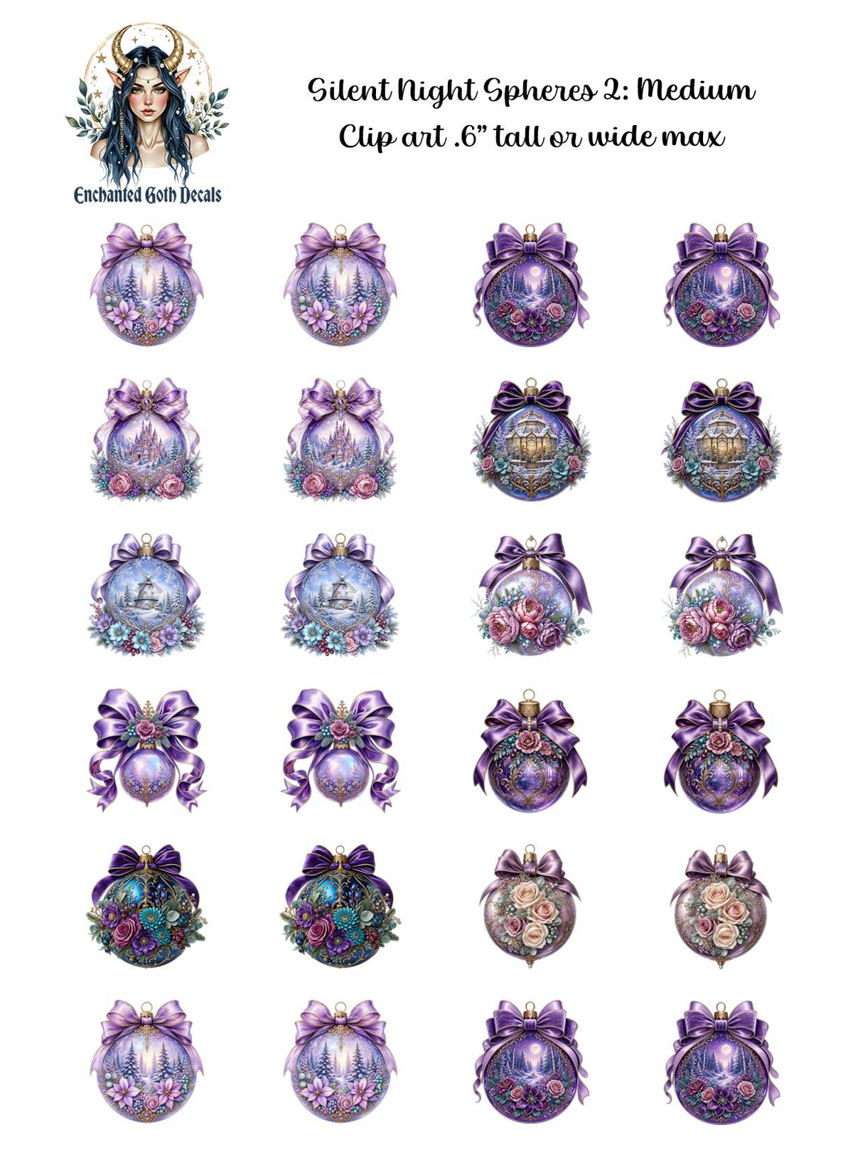 Silent Night Spheres 2 - Clipart