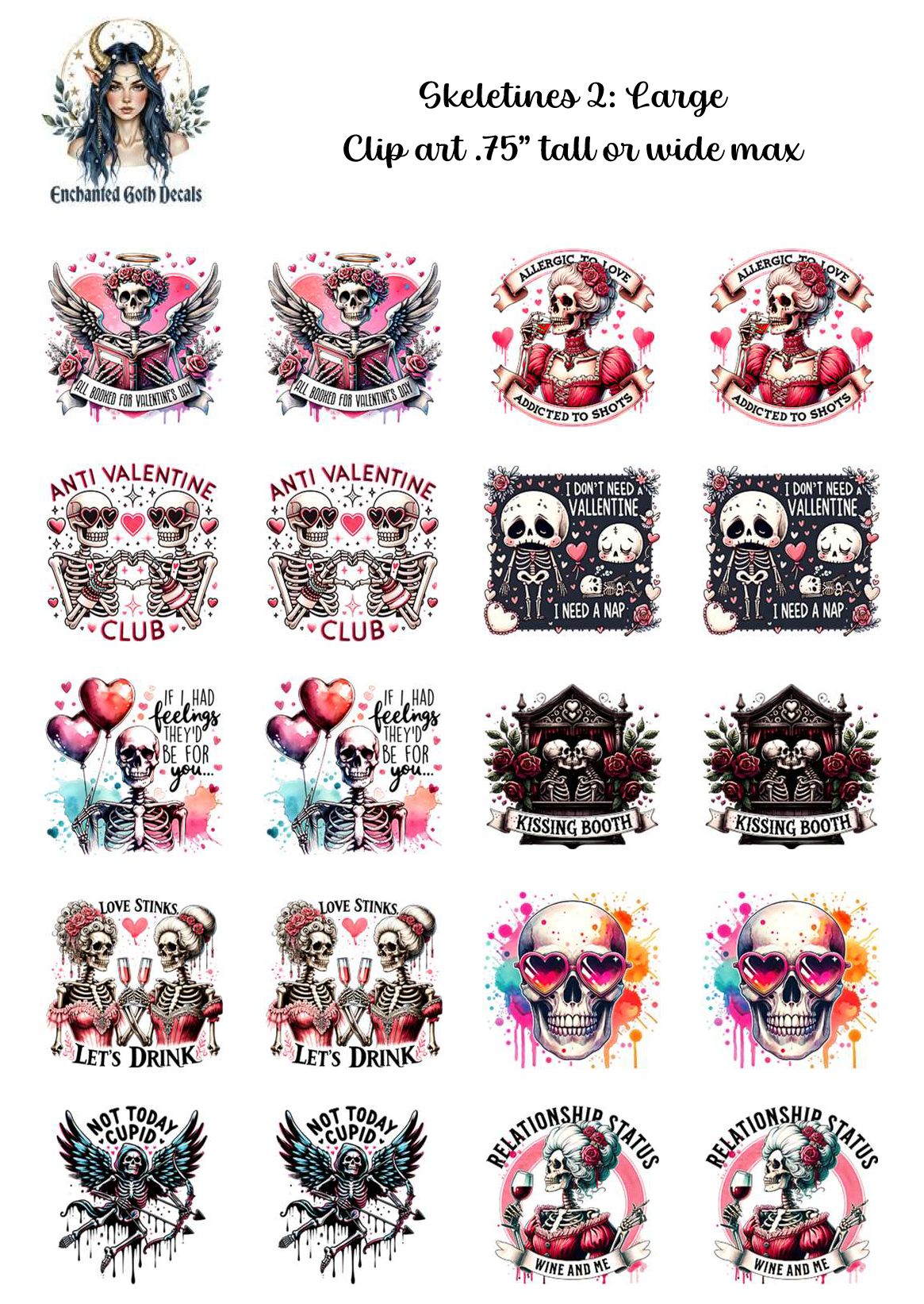 Skeletines 2 - Clipart