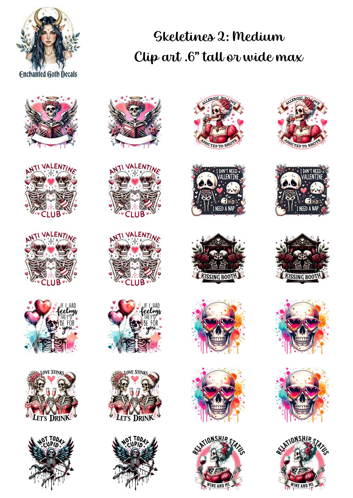 Skeletines 2 - Clipart