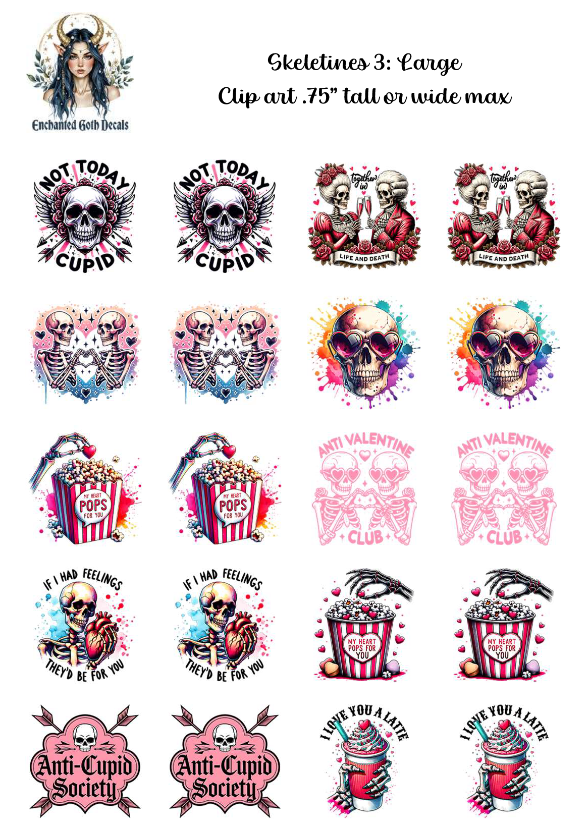 Skeletines 3 - Clipart