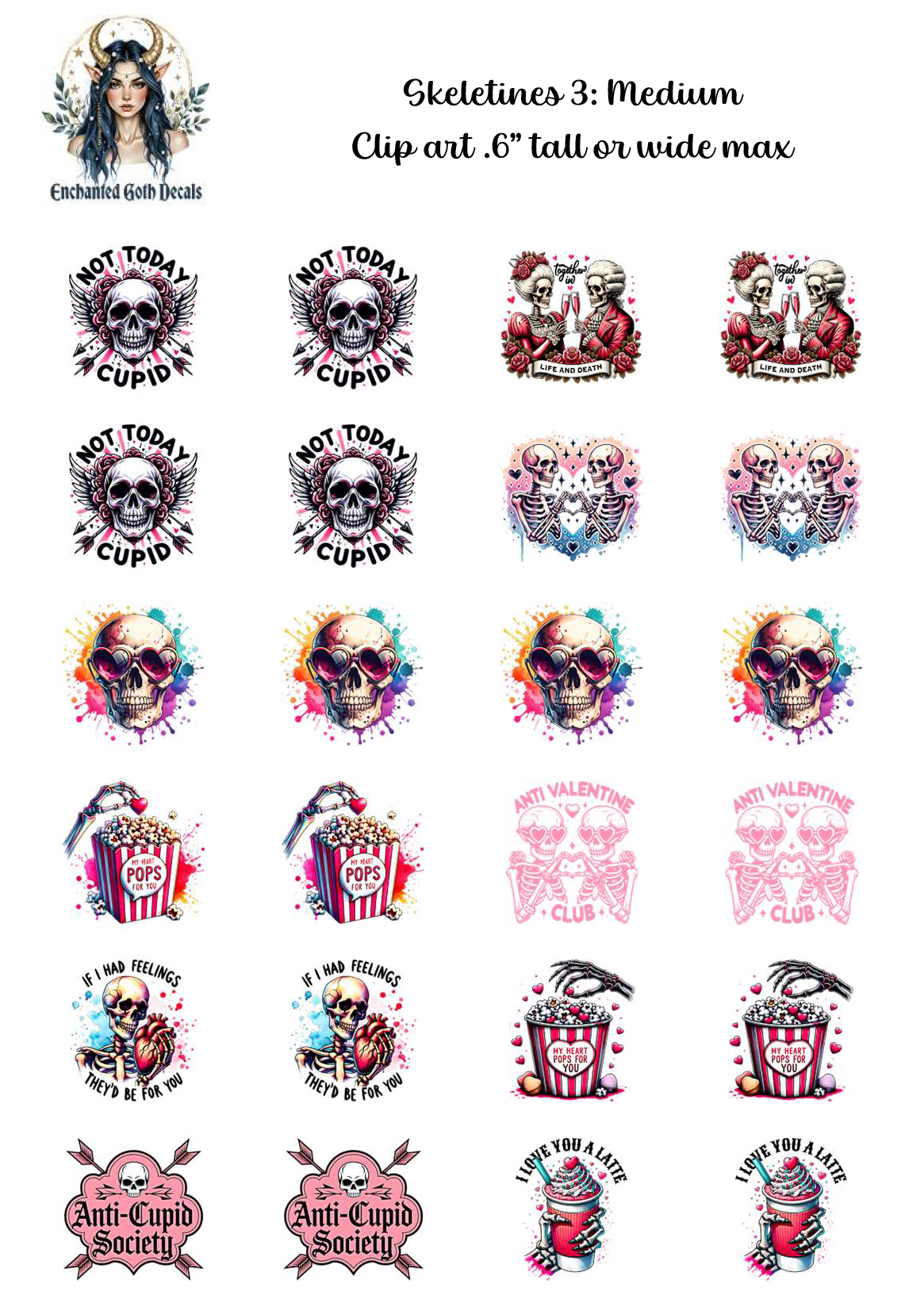 Skeletines 3 - Clipart