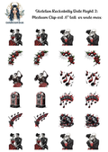 Skeleton Rockabilly Date Night 2 - Clipart