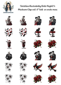 Skeleton Rockabilly Date Night 5 - Clipart