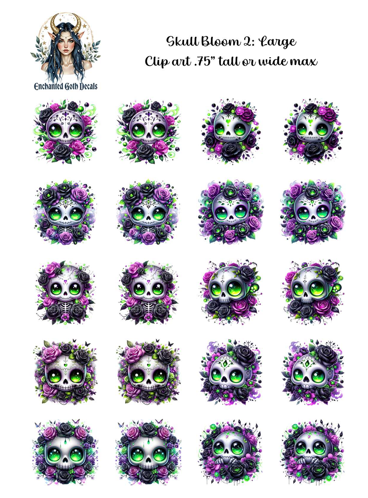 Skull Bloom 2 - Clipart