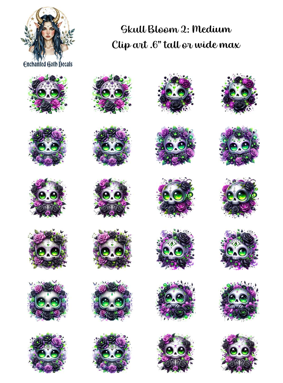 Skull Bloom 2 - Clipart