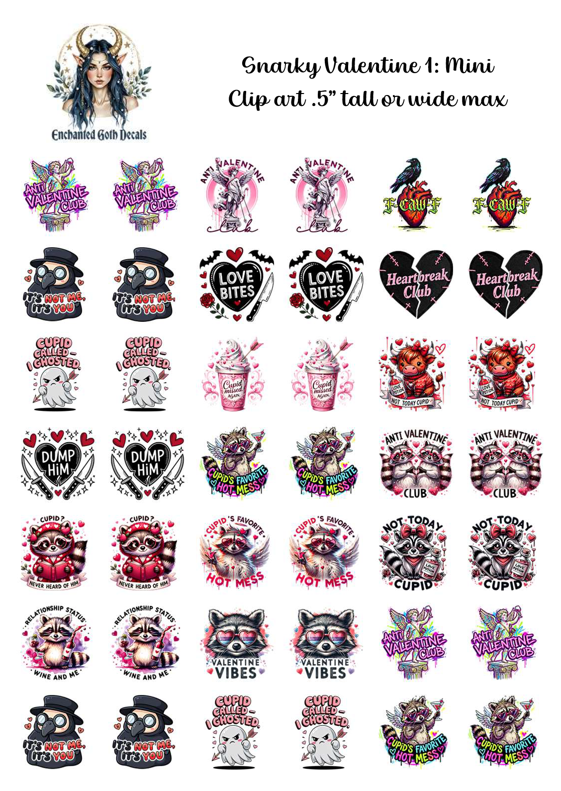 Snarky Valentine 1 - Clipart Mini