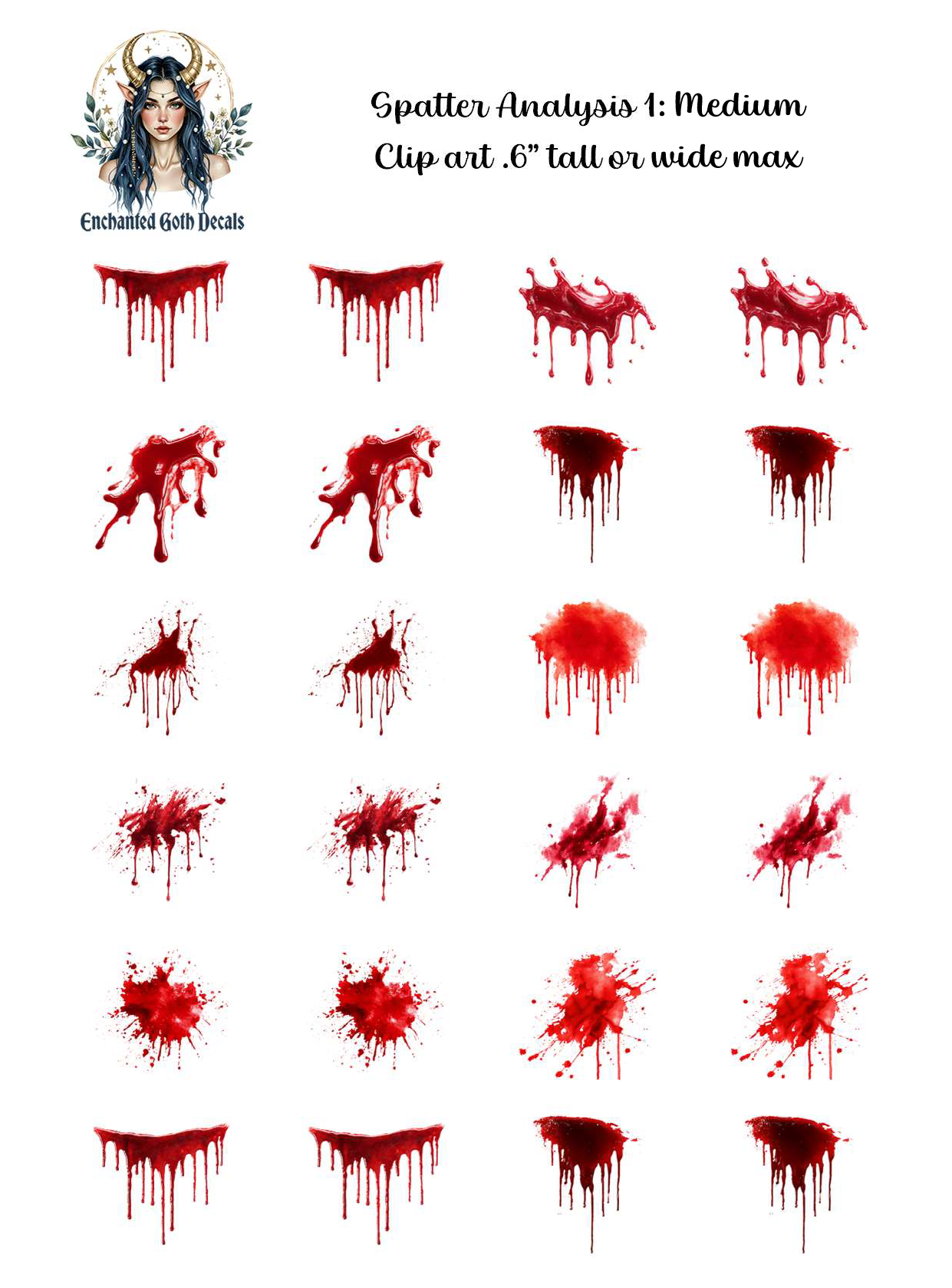 Spatter Analysis 1 - Clipart