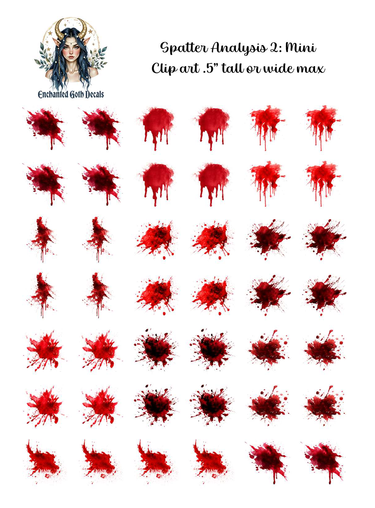 Spatter Analysis 2 - Clipart Mini