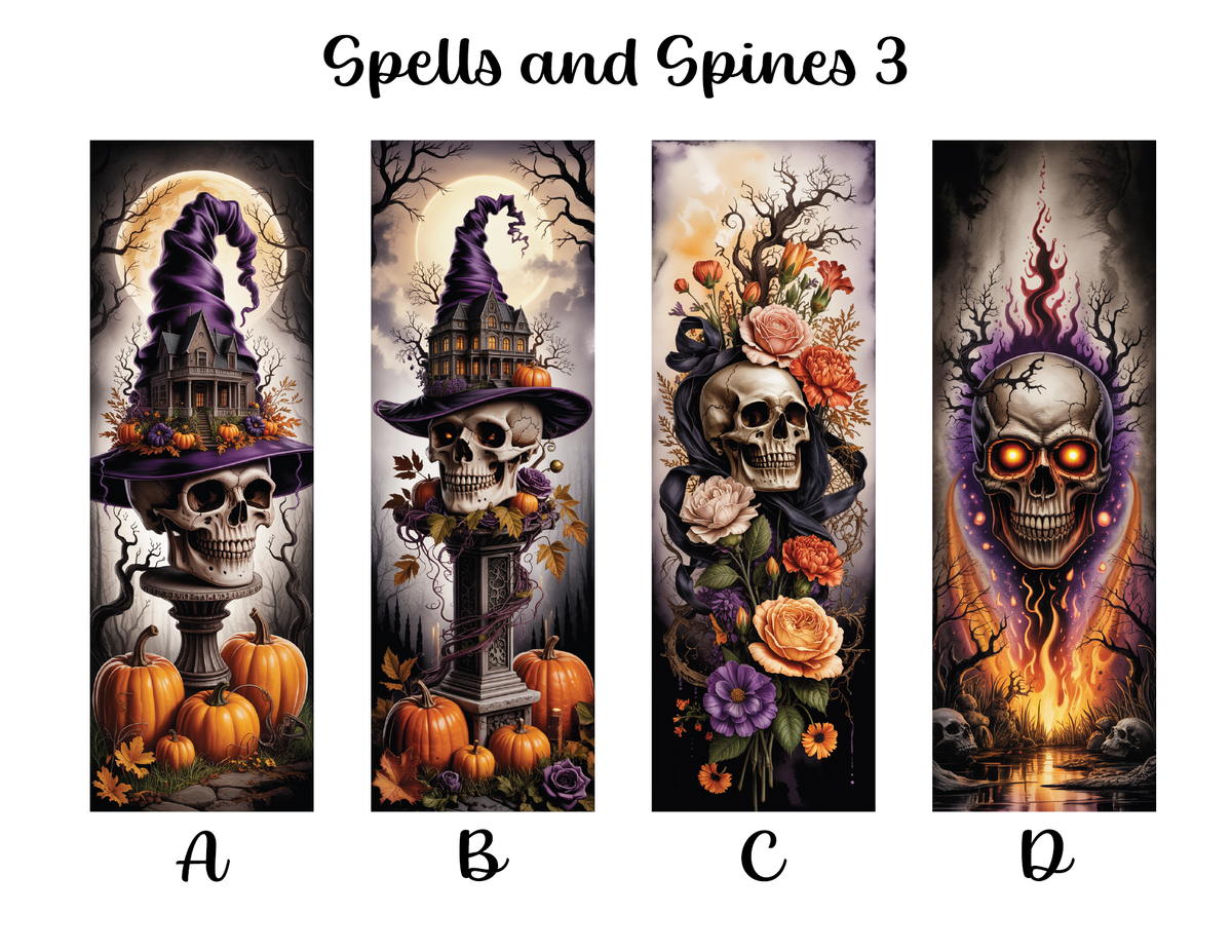 Spells and Spines Bookmarks: Sheet 3
