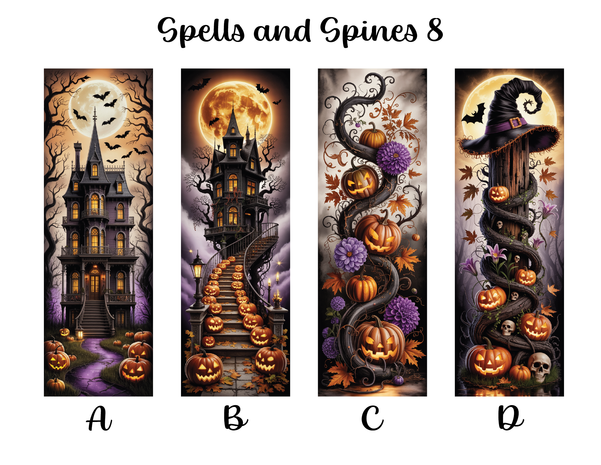Spells and Spines Bookmarks: Sheet 8
