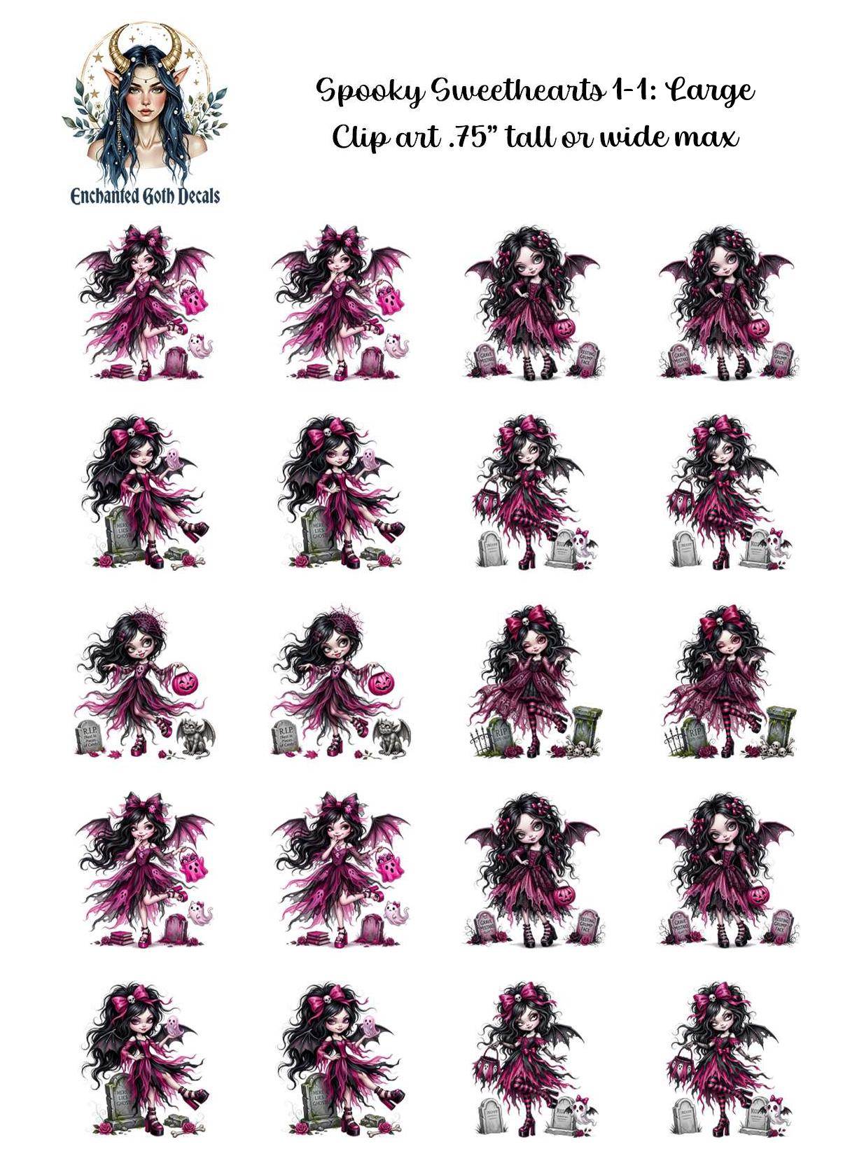Spooky Sweethearts V1:1 - Clipart