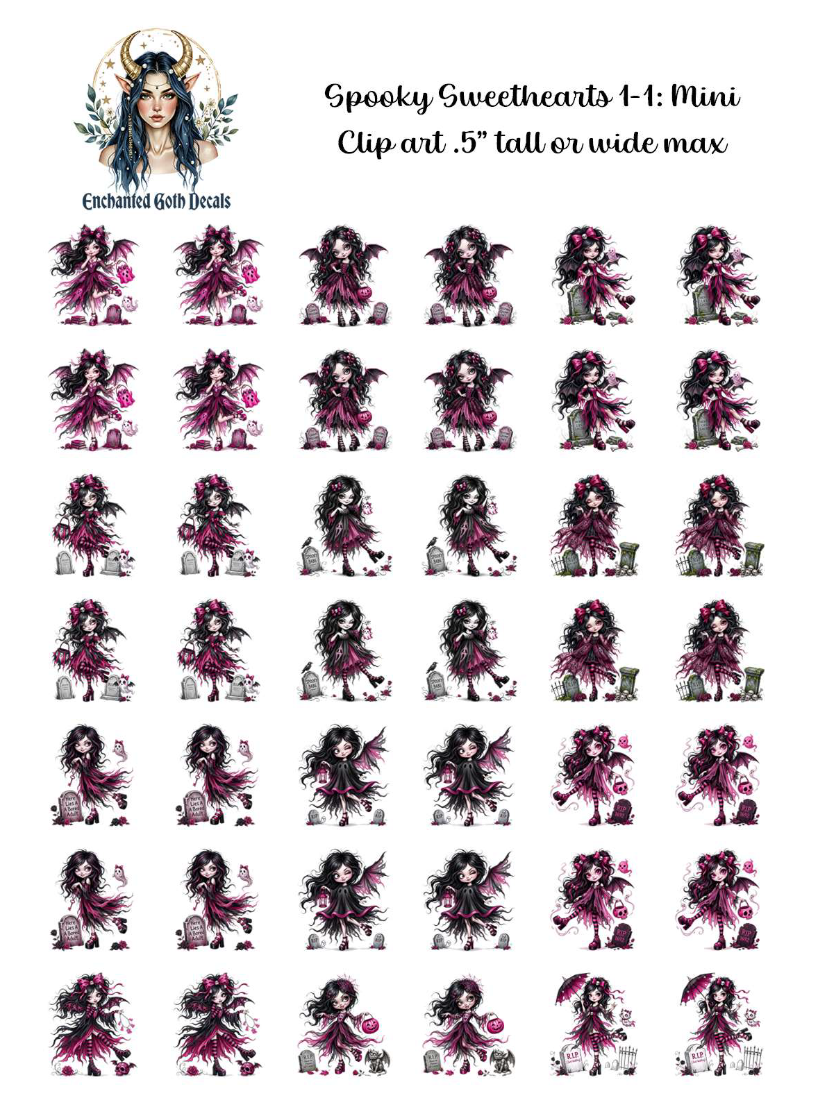 Spooky Sweethearts V1:1 - Clipart Mini