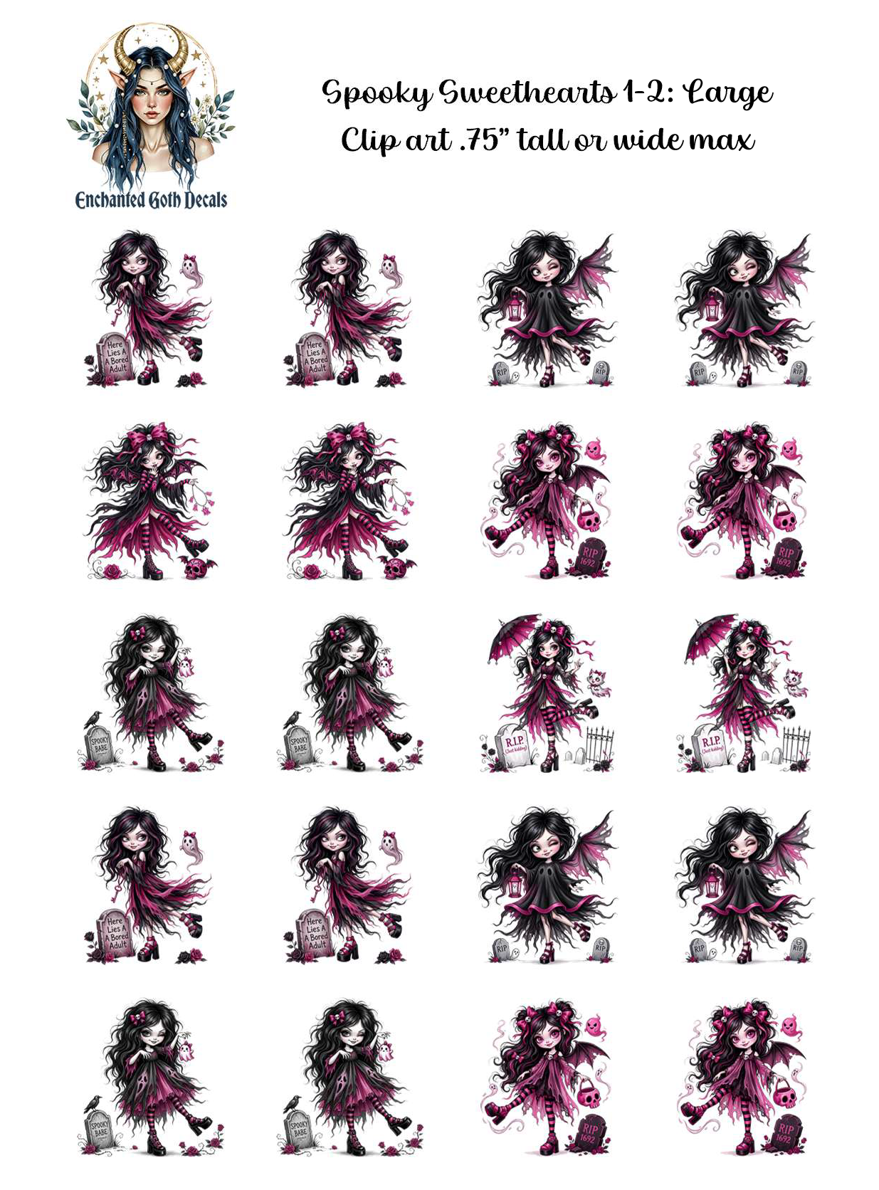 Spooky Sweethearts V1:2 - Clipart
