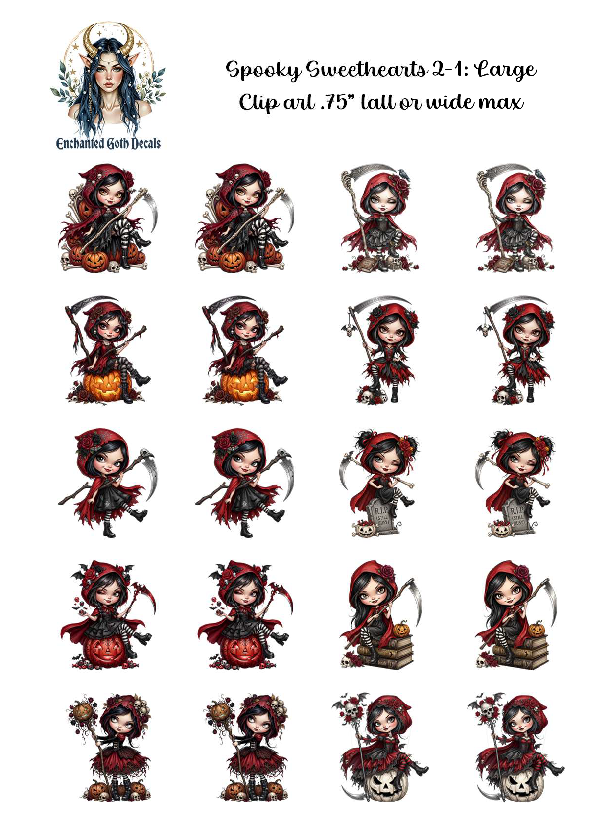 Spooky Sweethearts V2:1 - Clipart
