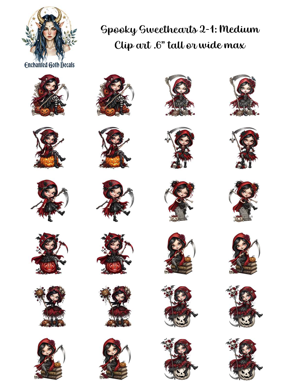 Spooky Sweethearts V2:1 - Clipart