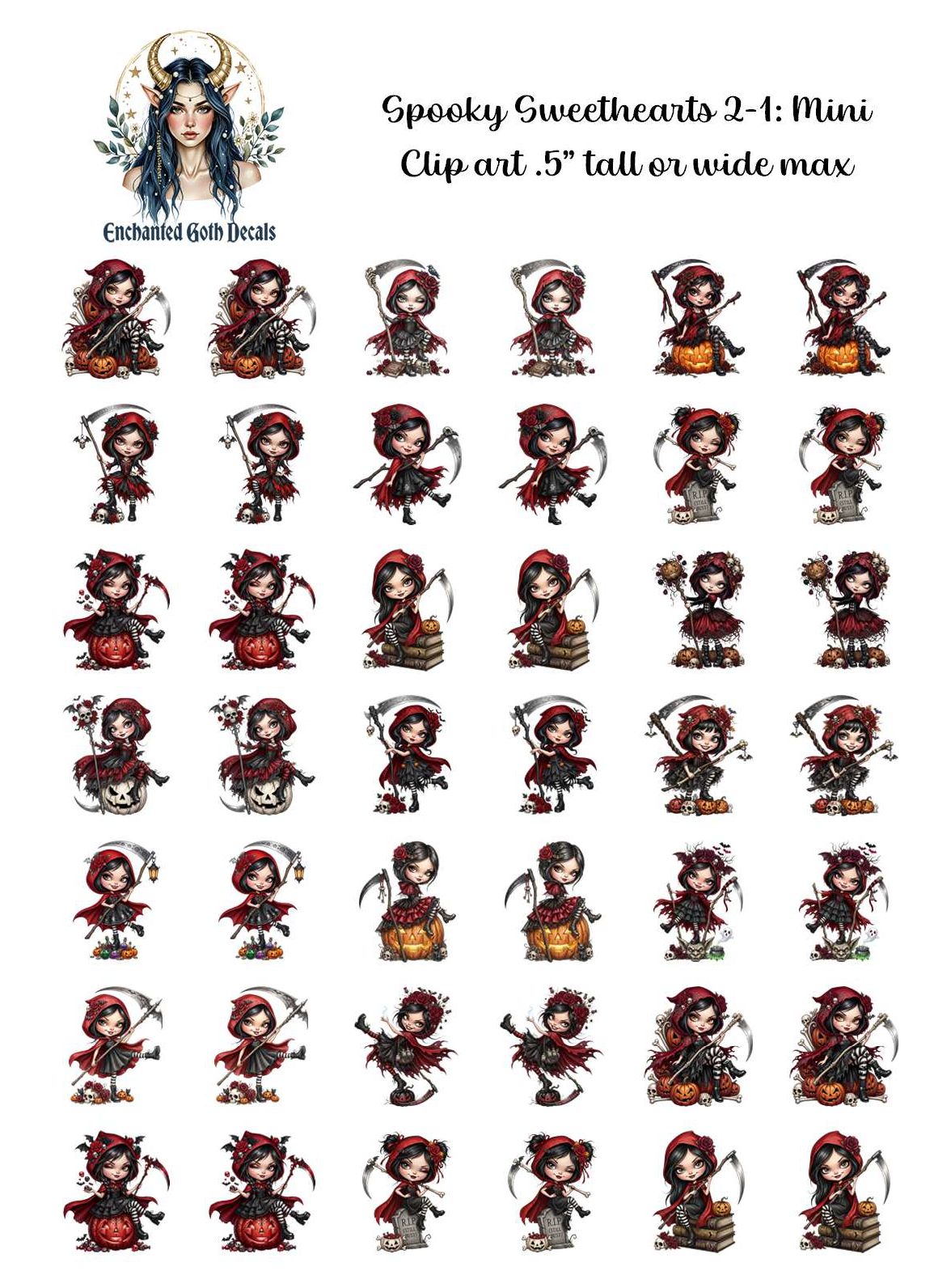 Spooky Sweethearts V2:1 - Clipart Mini