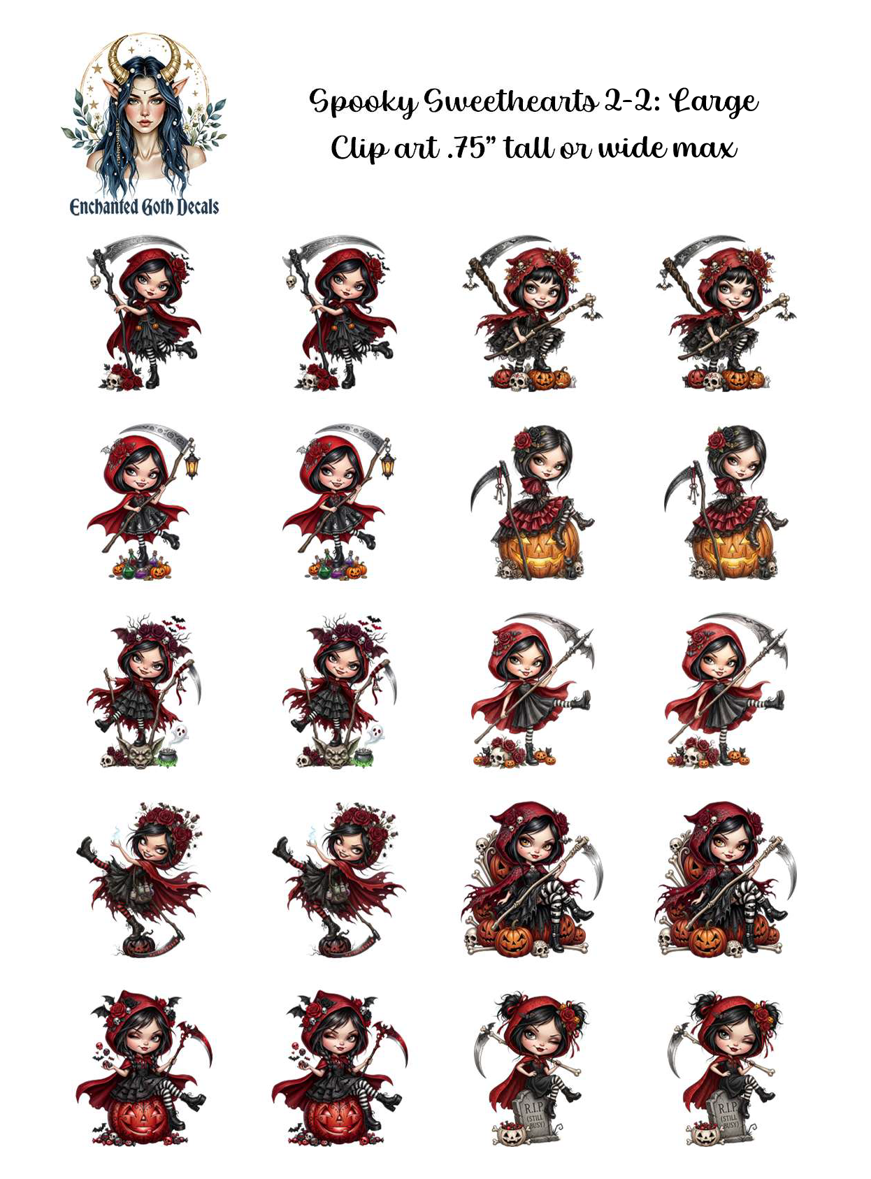 Spooky Sweethearts V2:2 - Clipart