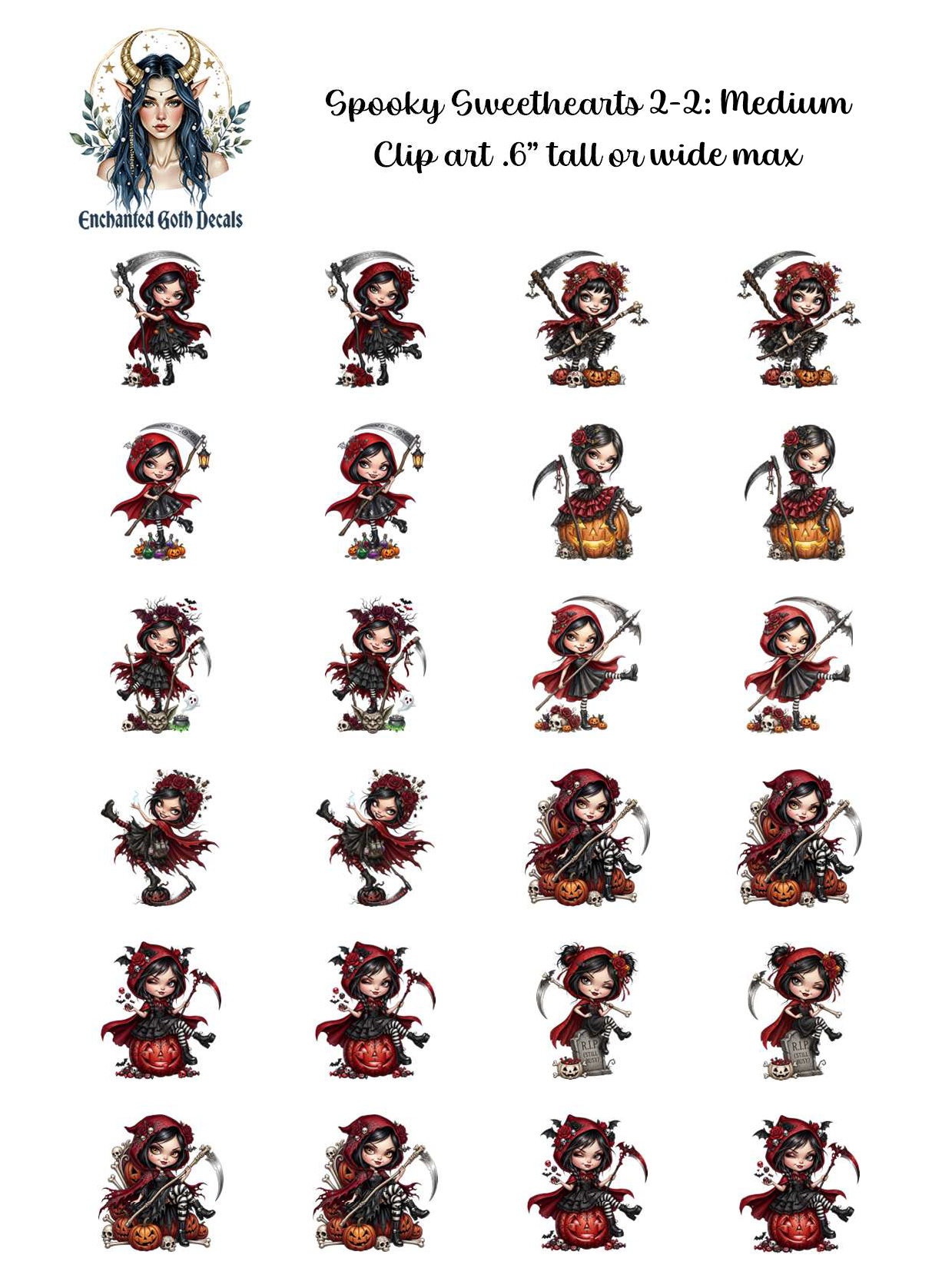Spooky Sweethearts V2:2 - Clipart